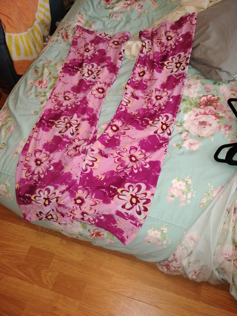 Girls Pink Floral Lounge Pants
